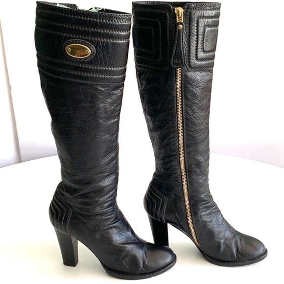 chloe leather knee high boots